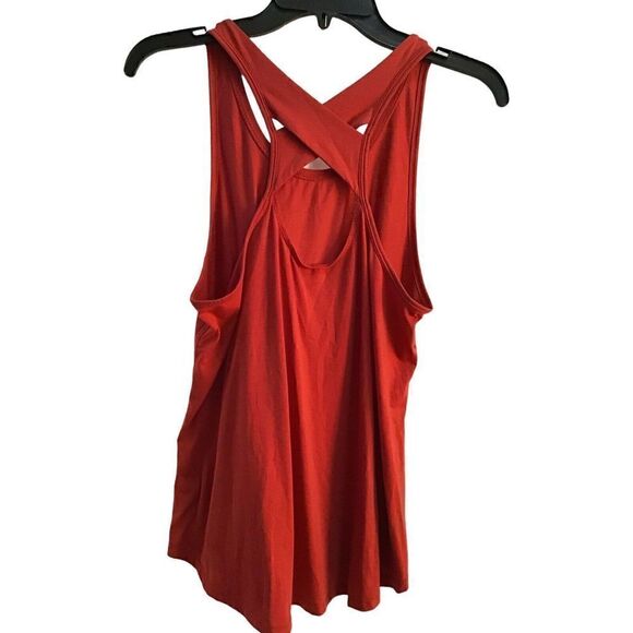 Athleta Women’s Activewear Criss Cross Tank Top Burnt Orange Size S - Picture 2 of 3